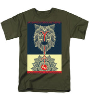 Rubino Spirit Wolf - Men's T-Shirt  (Regular Fit) Men's T-Shirt (Regular Fit) Pixels Military Green Small 