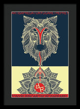 Rubino Spirit Wolf - Framed Print Framed Print Pixels 13.375" x 20.000" Black Black