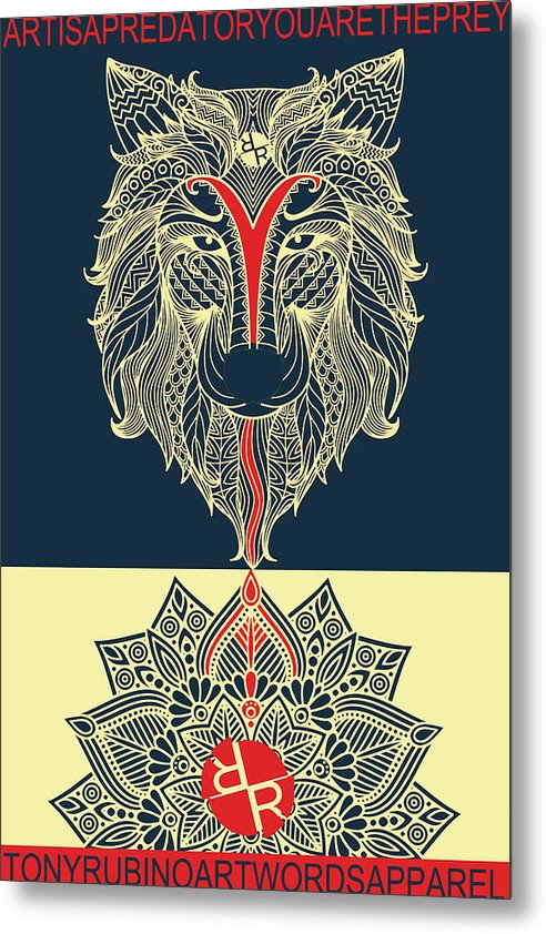 Rubino Spirit Wolf - Metal Print Metal Print Pixels 6.625