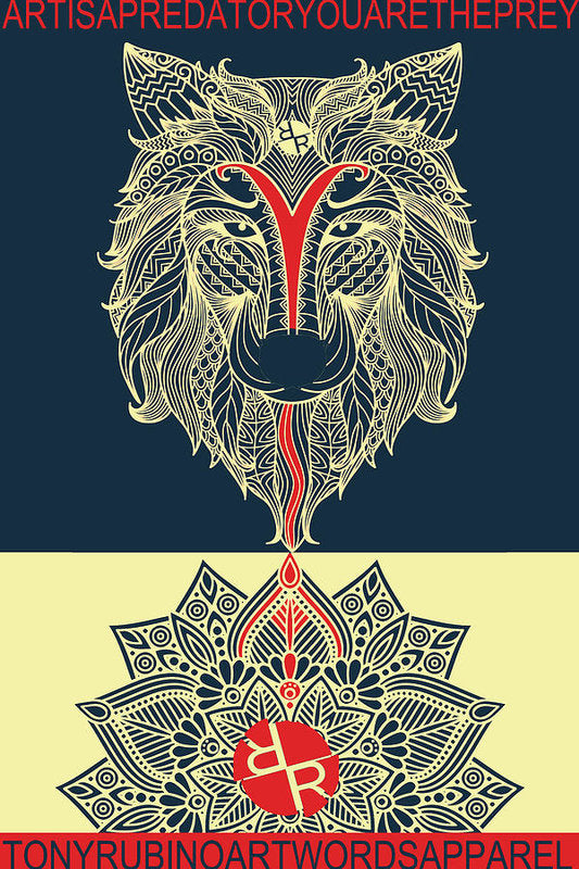 Rubino Spirit Wolf - Art Print Art Print Pixels 5.375