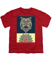 Rubino Spirit Wolf - Youth T-Shirt Youth T-Shirt Pixels Red Small 
