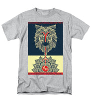 Rubino Spirit Wolf - Men's T-Shirt  (Regular Fit) Men's T-Shirt (Regular Fit) Pixels Heather Small 