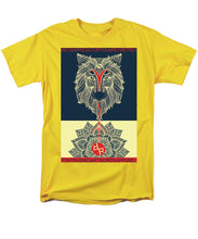 Rubino Spirit Wolf - Men's T-Shirt  (Regular Fit) Men's T-Shirt (Regular Fit) Pixels Yellow Small 