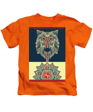 Rubino Spirit Wolf - Kids T-Shirt Kids T-Shirt Pixels Orange Small 