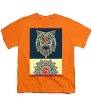 Rubino Spirit Wolf - Youth T-Shirt Youth T-Shirt Pixels Orange Small 