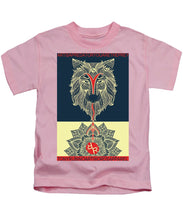Rubino Spirit Wolf - Kids T-Shirt Kids T-Shirt Pixels Pink Small 