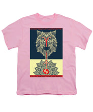 Rubino Spirit Wolf - Youth T-Shirt Youth T-Shirt Pixels Pink Small 