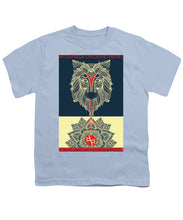Rubino Spirit Wolf - Youth T-Shirt Youth T-Shirt Pixels Light Blue Small 