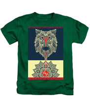 Rubino Spirit Wolf - Kids T-Shirt Kids T-Shirt Pixels Kelly Green Small 