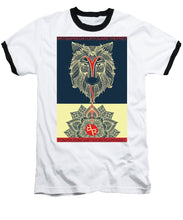 Rubino Spirit Wolf - Baseball T-Shirt Baseball T-Shirt Pixels White / Black Small 
