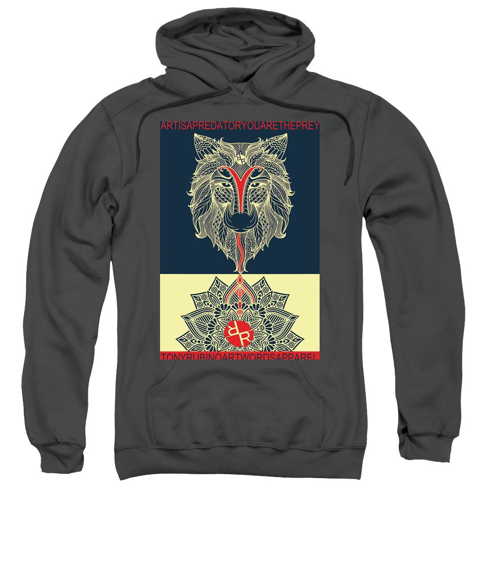 Rubino Spirit Wolf - Sweatshirt Sweatshirt Pixels Charcoal Small 