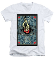 Rubino Steampunk Rise - Men's V-Neck T-Shirt Men's V-Neck T-Shirt Pixels White Small 
