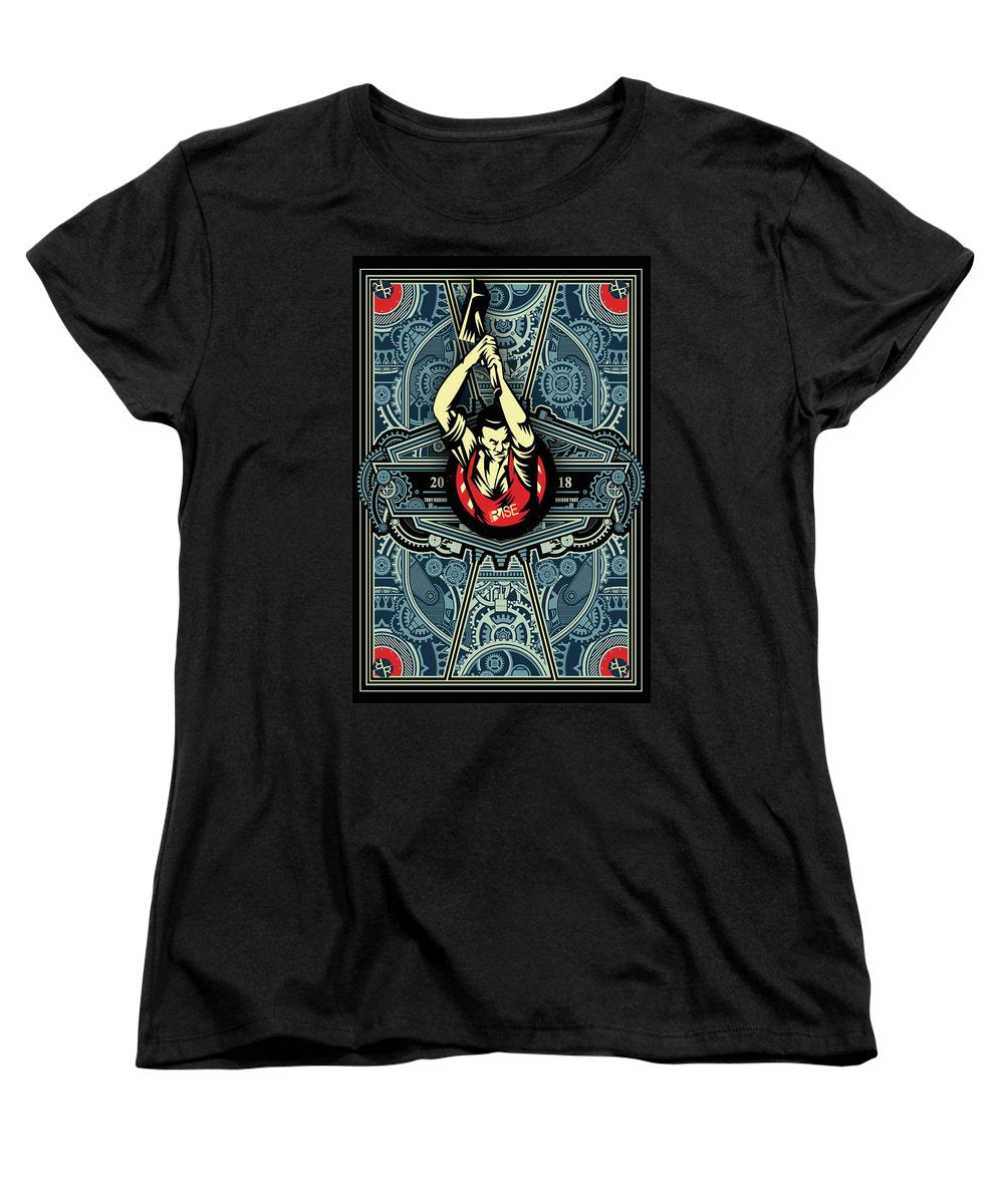 Rubino Steampunk Rise - Women's T-Shirt (Standard Fit) Women's T-Shirt (Standard Fit) Pixels Black Small 