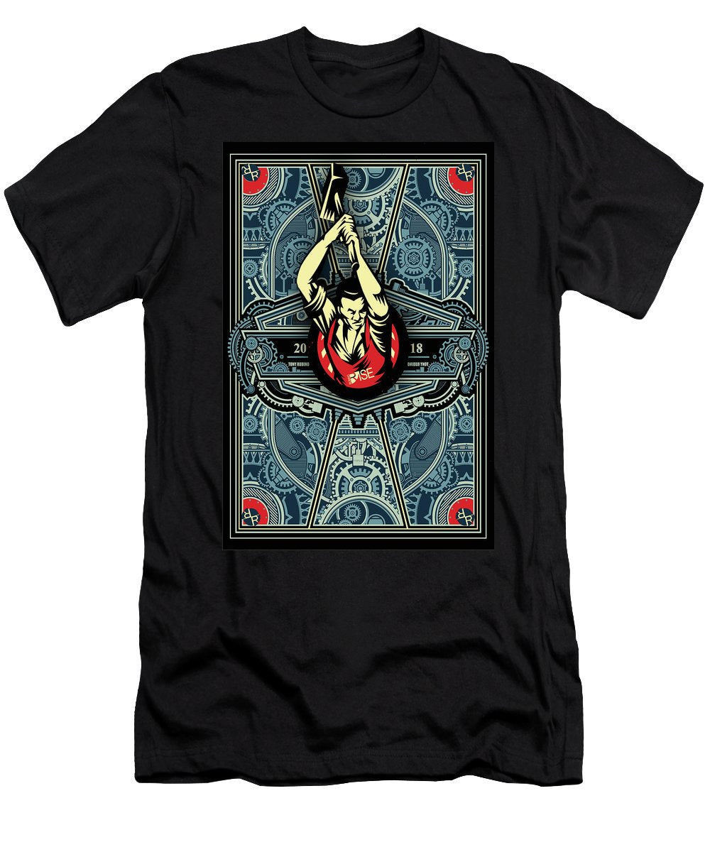 Rubino Steampunk Rise - Men's T-Shirt (Athletic Fit) Men's T-Shirt (Athletic Fit) Pixels Black Small 