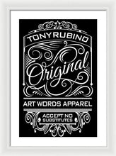 Rubino Vintage Original - Framed Print Framed Print Pixels 16.000" x 24.000" White White