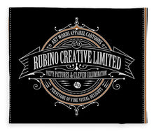 Rubino Vintage Sign - Blanket Blanket Pixels 50" x 60" Plush Fleece 