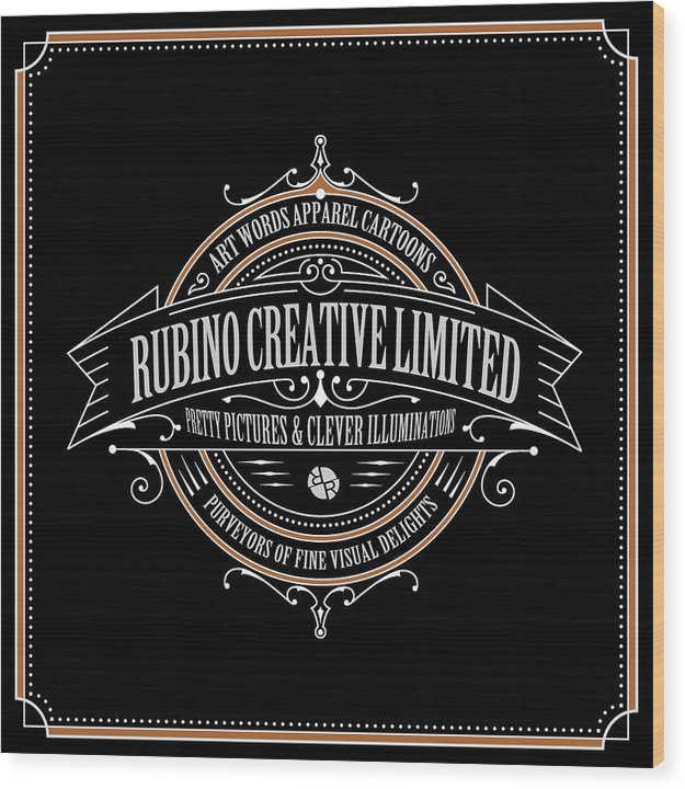 Rubino Vintage Sign - Wood Print Wood Print Pixels 8.000