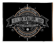 Rubino Vintage Sign - Blanket Blanket Pixels 60" x 80" Plush Fleece 
