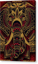 Rubino Zen Elephant Red - Canvas Print Canvas Print Pixels 6.625" x 10.000" Mirrored Glossy
