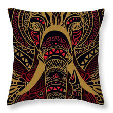 Rubino Zen Elephant Red - Throw Pillow Throw Pillow Pixels 14" x 14" Yes 