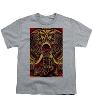 Rubino Zen Elephant Red - Youth T-Shirt Youth T-Shirt Pixels Heather Small 