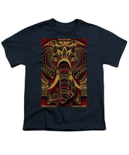 Rubino Zen Elephant Red - Youth T-Shirt Youth T-Shirt Pixels Navy Small 