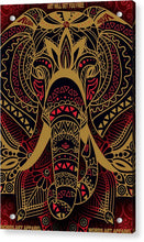 Rubino Zen Elephant Red - Acrylic Print Acrylic Print Pixels 6.625" x 10.000" Aluminum Mounting Posts 
