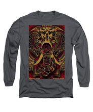 Rubino Zen Elephant Red - Long Sleeve T-Shirt Long Sleeve T-Shirt Pixels Charcoal Small 
