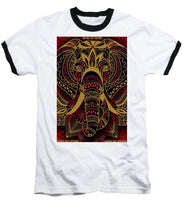 Rubino Zen Elephant Red - Baseball T-Shirt Baseball T-Shirt Pixels White / Black Small 