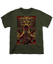 Rubino Zen Elephant Red - Youth T-Shirt Youth T-Shirt Pixels Military Green Small 
