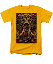 Rubino Zen Elephant Red - Men's T-Shirt  (Regular Fit) Men's T-Shirt (Regular Fit) Pixels Gold Small 