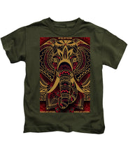 Rubino Zen Elephant Red - Kids T-Shirt Kids T-Shirt Pixels Military Green Small 