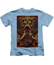 Rubino Zen Elephant Red - Kids T-Shirt Kids T-Shirt Pixels Carolina Blue Small 