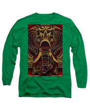 Rubino Zen Elephant Red - Long Sleeve T-Shirt Long Sleeve T-Shirt Pixels Kelly Green Small 