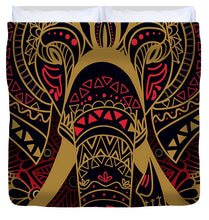 Rubino Zen Elephant Red - Duvet Cover Duvet Cover Pixels King  