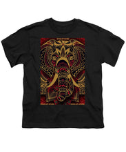 Rubino Zen Elephant Red - Youth T-Shirt Youth T-Shirt Pixels Black Small 