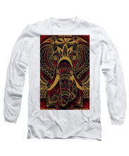 Rubino Zen Elephant Red - Long Sleeve T-Shirt Long Sleeve T-Shirt Pixels White Small 