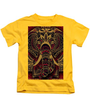 Rubino Zen Elephant Red - Kids T-Shirt Kids T-Shirt Pixels Yellow Small 
