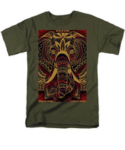 Rubino Zen Elephant Red - Men's T-Shirt  (Regular Fit) Men's T-Shirt (Regular Fit) Pixels Military Green Small 
