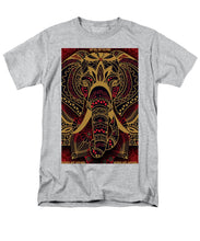 Rubino Zen Elephant Red - Men's T-Shirt  (Regular Fit) Men's T-Shirt (Regular Fit) Pixels Heather Small 