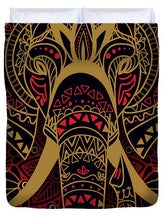 Rubino Zen Elephant Red - Duvet Cover Duvet Cover Pixels Queen  