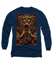 Rubino Zen Elephant Red - Long Sleeve T-Shirt Long Sleeve T-Shirt Pixels Navy Small 