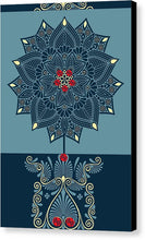 Rubino Zen Flower - Canvas Print Canvas Print Pixels 6.625" x 10.000" Black Glossy
