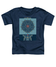 Rubino Zen Flower - Toddler T-Shirt Toddler T-Shirt Pixels Navy Small 