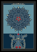 Rubino Zen Flower - Framed Print Framed Print Pixels 24.000" x 36.000" Black Black