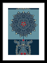 Rubino Zen Flower - Framed Print Framed Print Pixels 10.625" x 16.000" Black White