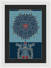 Rubino Zen Flower - Framed Print Framed Print Pixels 13.375" x 20.000" White Black