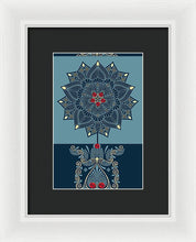 Rubino Zen Flower - Framed Print Framed Print Pixels 6.625" x 10.000" White Black