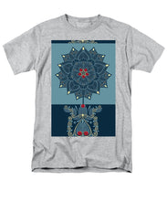 Rubino Zen Flower - Men's T-Shirt  (Regular Fit) Men's T-Shirt (Regular Fit) Pixels Heather Small 