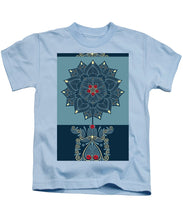 Rubino Zen Flower - Kids T-Shirt Kids T-Shirt Pixels Light Blue Small 